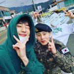하성운 군대 면회 간 <b>빅톤</b> 한승우