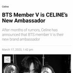 [방탄소년단] 텽이 <b>셀린</b>.느 앰버서더 발탁 땅땅!!!