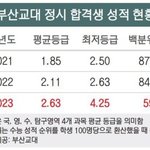 부산교대 정시 성적 수준 ㄷㄷ