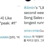 방탄 지민 2주<b>연속</b> 빌보드 핫백 진입