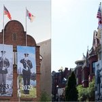 양국 국기 소재로 한 앰비언<b>트</b> 설치