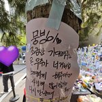 문빈 추모 공간에 세븐틴 멤버들 다녀갔네
