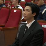 유해발굴감식단 홍보대사 위촉식에 참석한 방탄소년단 알엠