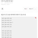 내 기준 남자 여자 <b>거인</b>이다 싶은 키