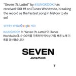 와 정국 아튠 100개국 1위 <b>역사</b>상
