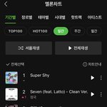 <b>세븐</b> 멜론 일간 2위 찍었네