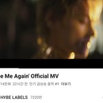 [방탄소년단] 태형이 <b>럽</b><b>미</b>어게인 뮤비 1500만뷰 돌파함