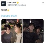 엔하이픈 선우랑 앤팀 타키 같이 <b>도쿄</b>타워 보러 갔나봐
