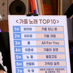 놀면 뭐하니에서 조사한 가을 노래 <b>TOP</b> 10