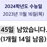 수능 45일 <b>주작</b>같네