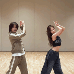 오늘자 카즈하&amp;범규 챌린지 미친 얼굴 ㄷㄷ..<b>gif</b>