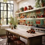 보헤미안 스타일 <b>부엌</b> 인테리어