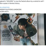 정국 앨범 판매량 100만 <b>돌파</b>함