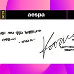 <b>MMA</b> 2023 에스파 친필 웰컴 메시지