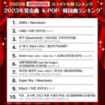 2023년 일본 <b>kpop</b> 노래방 순위