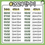 2024년 출생<b>연도</b>별 나이 정리