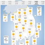 다음 주 월요일 오전 날씨 <b>예보</b>