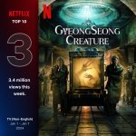 ‘경성크리처’ 넷플릭스 비영어권 글로벌 <b>TOP</b>10 3위