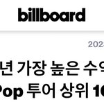 23년 가장 높은 수익을 올린 K-Pop 투어 <b>top</b>10