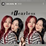 아이들 민니 르세라핌 허윤진 서로 올린 인<b>스스</b>