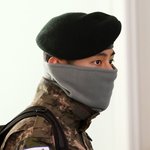 오늘자 춘천역에 도착한 방탄 뷔