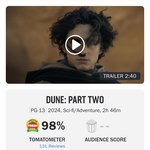 영화 듄 part2 <b>로튼</b>토마토 지수 근황