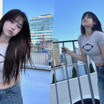 [댓글부탁해] 배꼽 드러낸 <b>츄</b>... 깜찍한 표정 어디서?