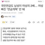 [댓글부탁해] 국민<b>연금</b>조차도 성차별