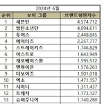 6월 <b>보이</b>그룹 브랜드평판