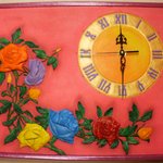 [가죽공예] 가죽공예 마디샤-벽시계(넝쿨 장미 3D<b>카빙</b>)