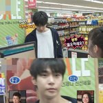 <b>떡볶이집</b>에 자기 이름이 걸린 모습을 바라보는 엔시티 도영