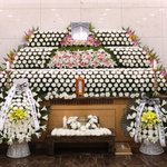 [<b>ET</b>포토] 현철 빈소에 놓인 윤석열 대통령 화환