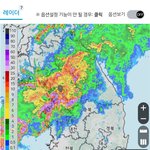 [속보] 이시간 현재 매우 강하게 <b>발달</b>한 장마전선 수도권 중부지방...