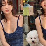 기은세, 과감한 반려견 산책룩…글래머는 다르네? [<b>MD</b>스타]