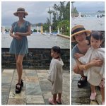 이정현, 둘째 임신 중 첫째 딸 <b>서아</b>와 행복 나들이…송윤아 “축복해”