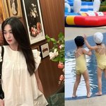 [투표해줘] '이혼→양육권 포기' 율희, 아이들과 <b>물놀</b>이... 행복한...