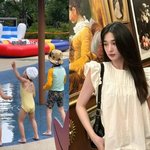 '양육권 포기' 율희, 삼남매 만났다…수영장 데이트에 벌써부터 <b>신나</b>