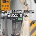 버스정류장에서 <b>애정</b>행각 예뻐요