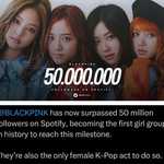 블랙핑크 스포티파이 팔로워 5000만명돌파