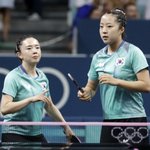 여자 탁구 <b>단체전</b> 8강 진출.전지희 신유빈 이은혜