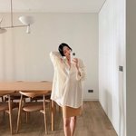 '10살 연하' 한예슬, 신혼집에서 찍었나..남편 옷 입은 듯한 <b>루즈</b>핏