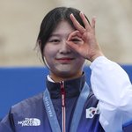 피리 올림픽 여자 양궁 <b>메달</b> 3관왕 임시현 잠실 시구