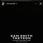 샘스미스 인스타스토리 (<b>with</b> 태연)