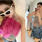 동심 찾은 ‘인형 중독’! 너무 힙한 튜브탑-<b>데님</b> 카고 미니스커트룩