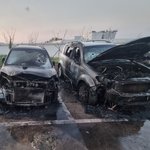 쿠팡 배송캠프 야외 주차장서 분신 추정 화재...운전자 전신 2도...