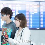 [T포토] 용준형현아 '잘 다녀오겠습니다'