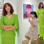 조윤희, 딸 <b>로아</b>와 똑 닮은 원피스 투샷! 꽃을 입은 전시회 나들이룩