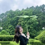 "행운의 힘을 얻을 수 있어" 장원영, 볼에 네잎클로버 새겼다...