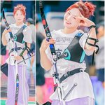 [움짤] 효정, 24시간 해피 능력자 (아육대 B하인드)