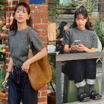 기은세, 니트 입고 가을 분위기 한껏! 귀여운 롤업 <b>데님</b> 나들이룩